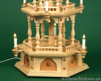 Pyramide elektrisch Weihnachtspyramide mit elektrischer Beleuchtung leer ohne Figuren Seiffen kaufen